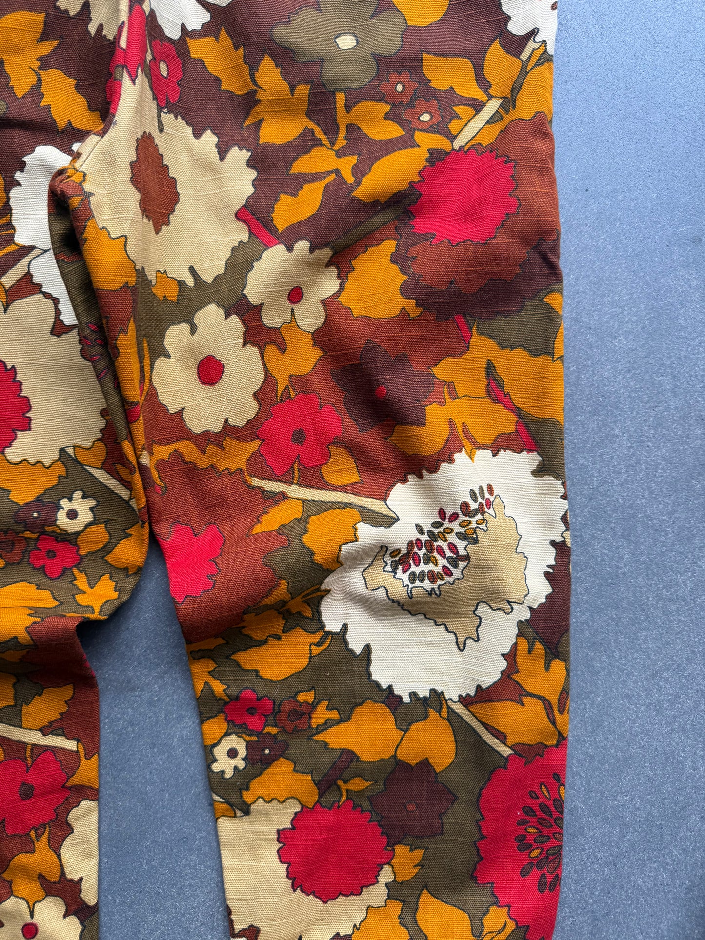 60s Fall Floral Trousers
