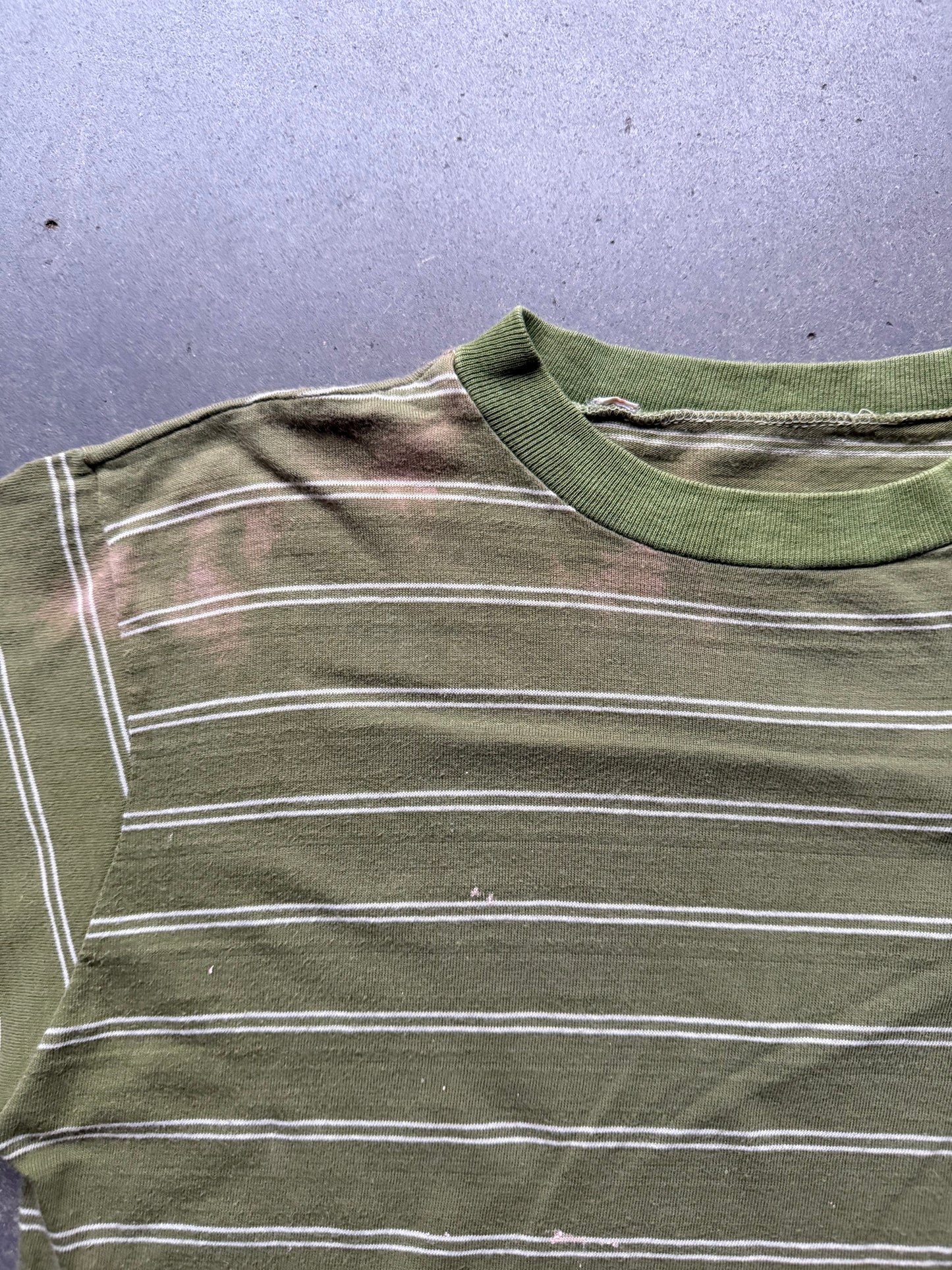 60’s Green Stripe Pocket Tee