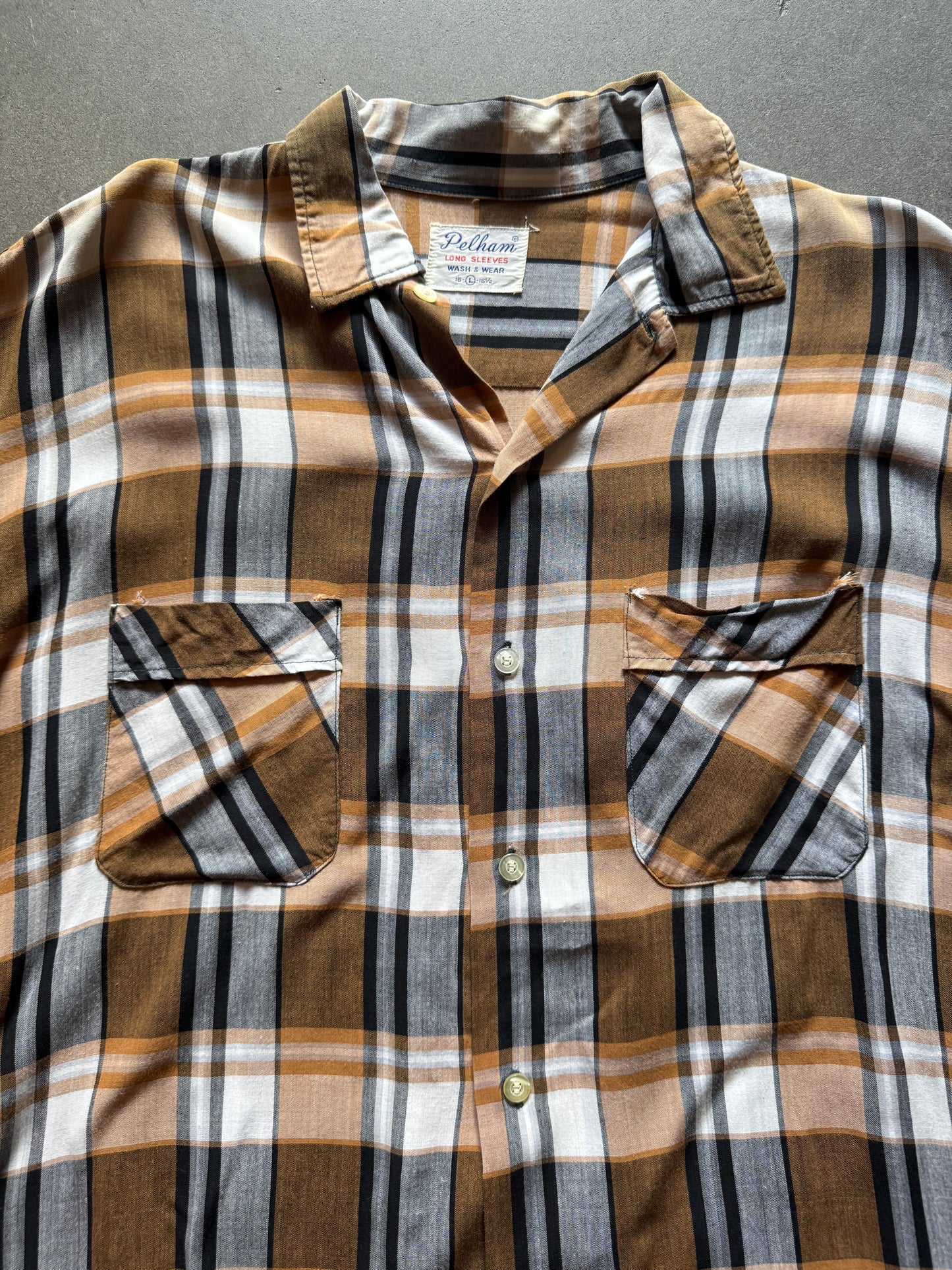 60’s Pelham Brand Rayon Plaid
