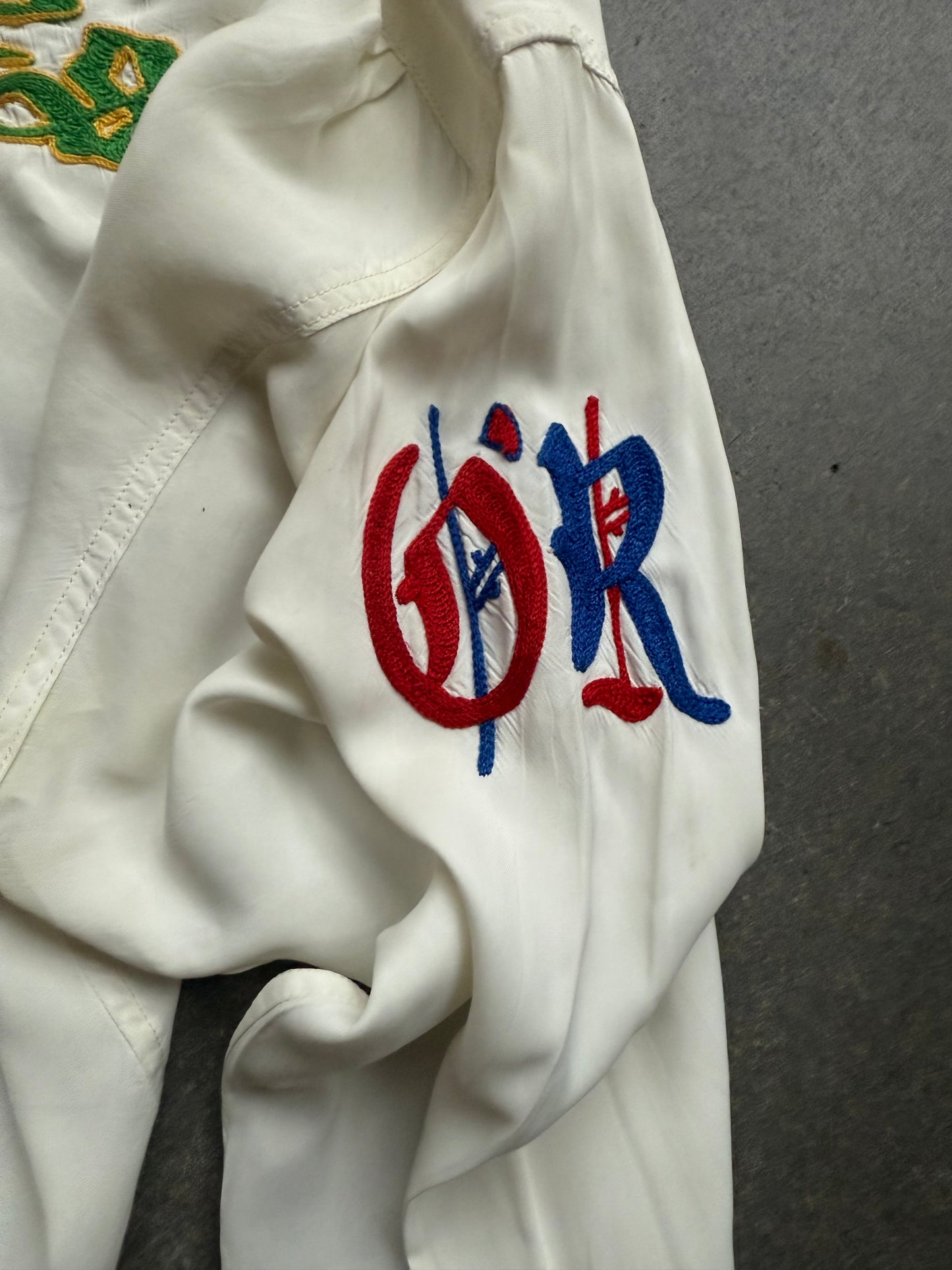 40’s Chainstitched White Rayon Shirt