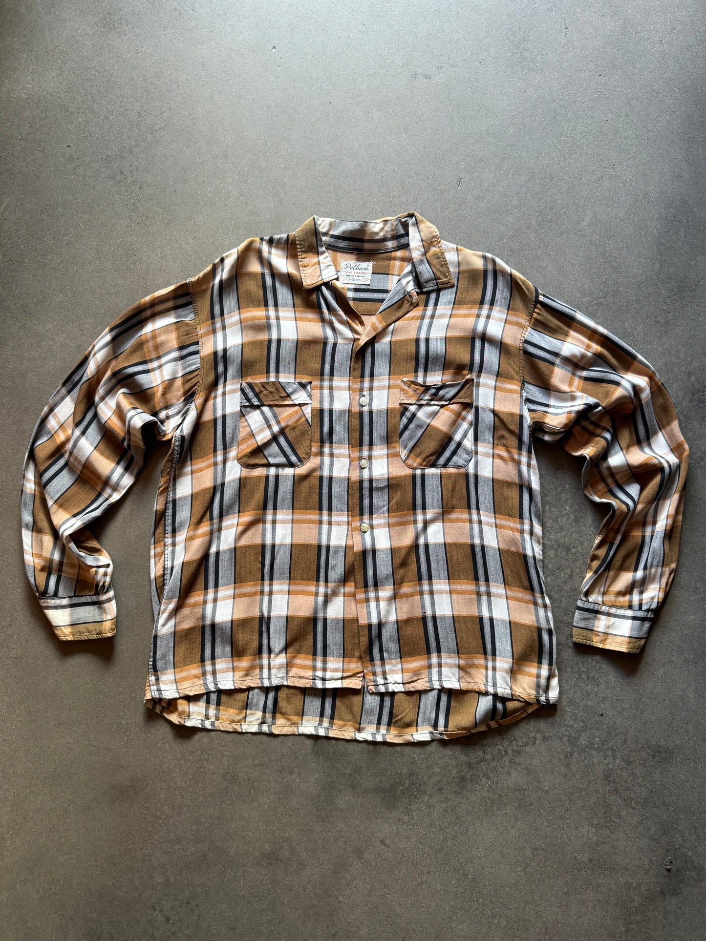 60’s Pelham Brand Rayon Plaid