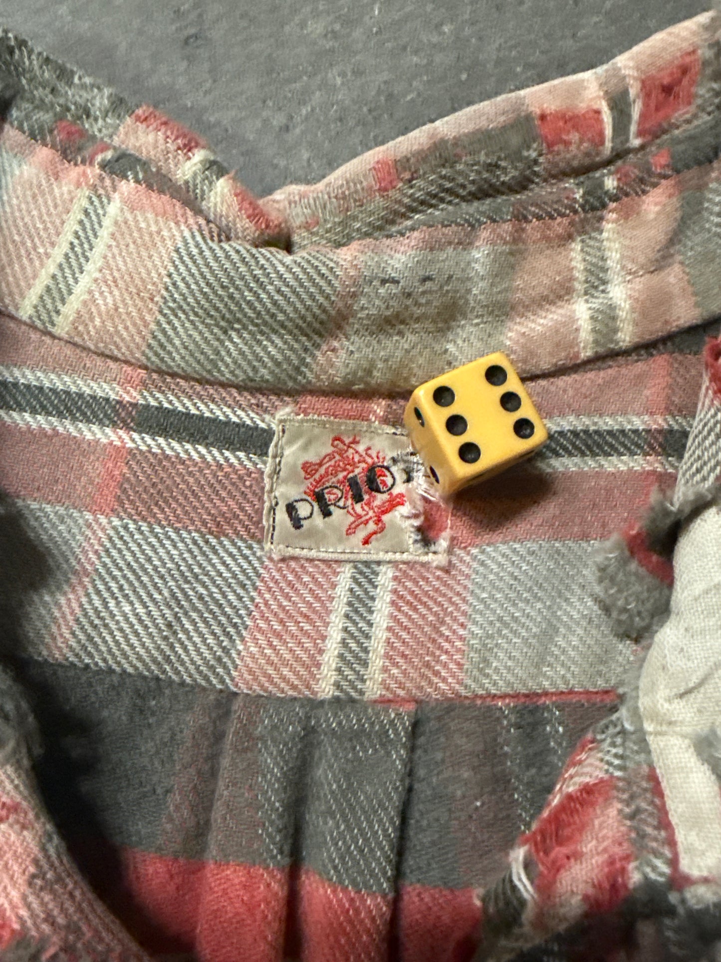 1940s thrashed slant pocket flannel