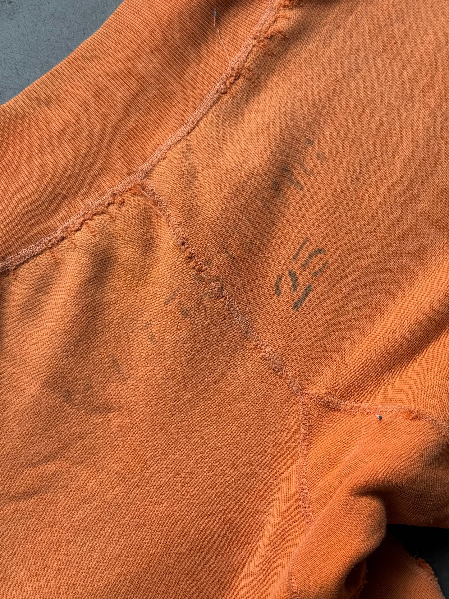 50s Black and Orange Distressed Sweatpants