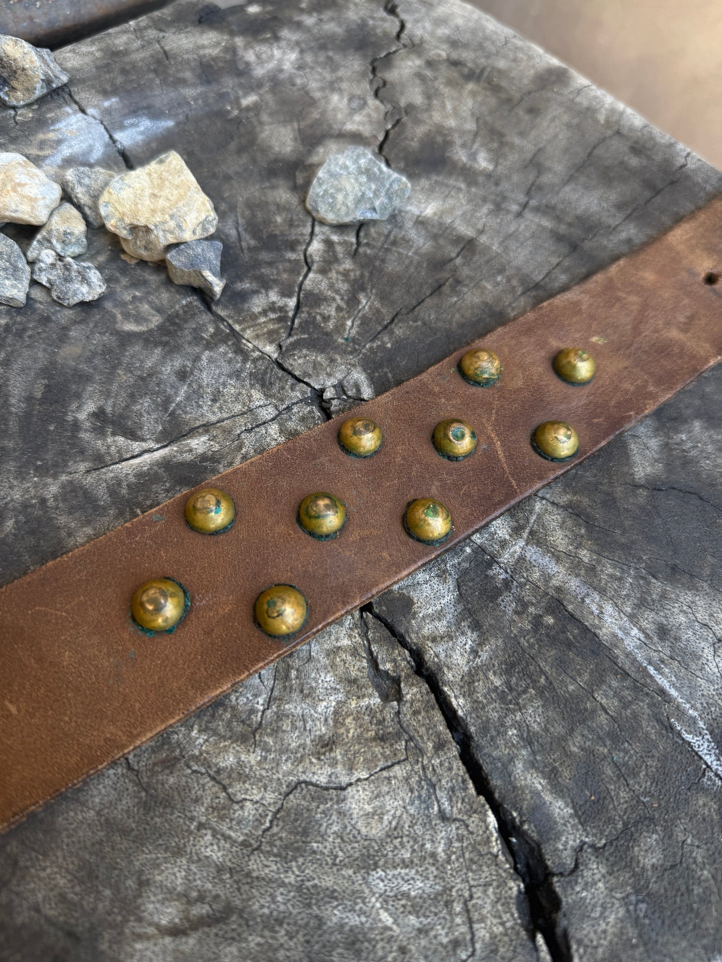 70’s Studded Leather Belt