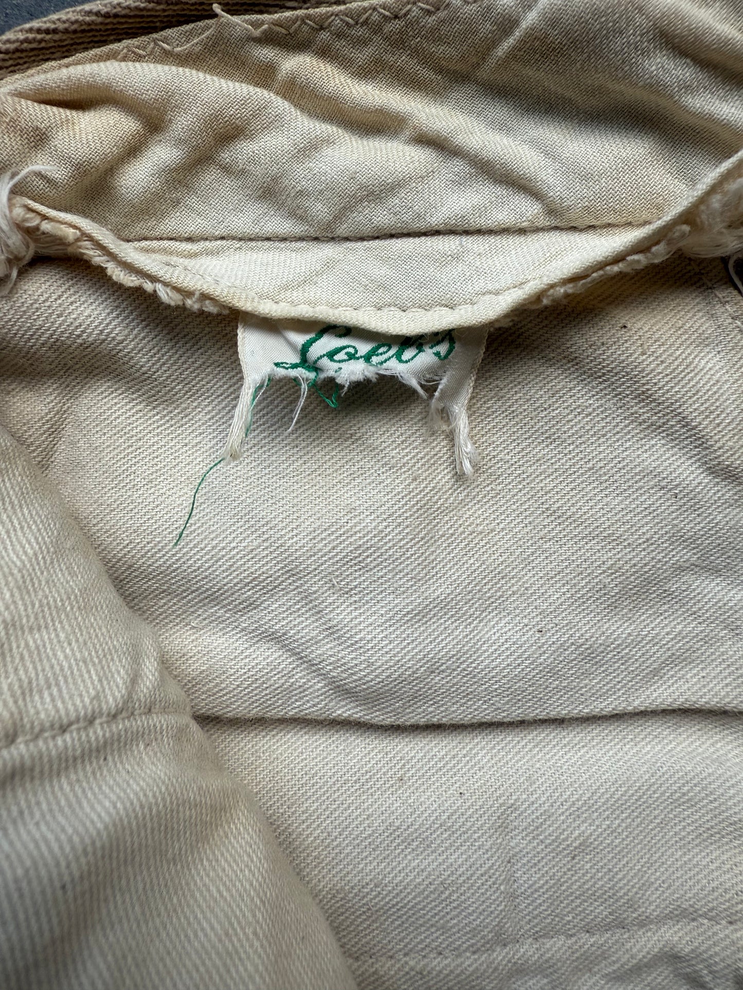 1940s Sand Cotton Whipcord Trouser