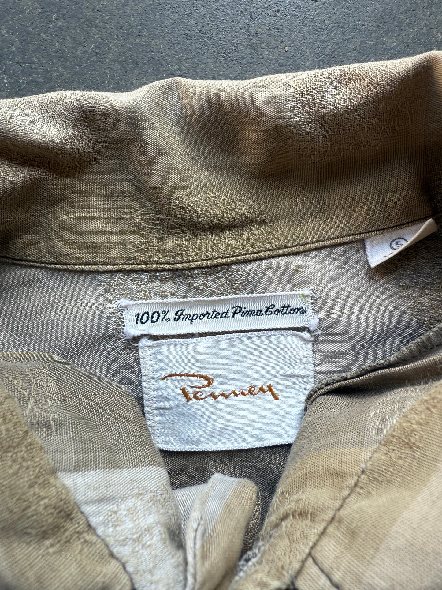 60s Penney's Cotton Check Shirt