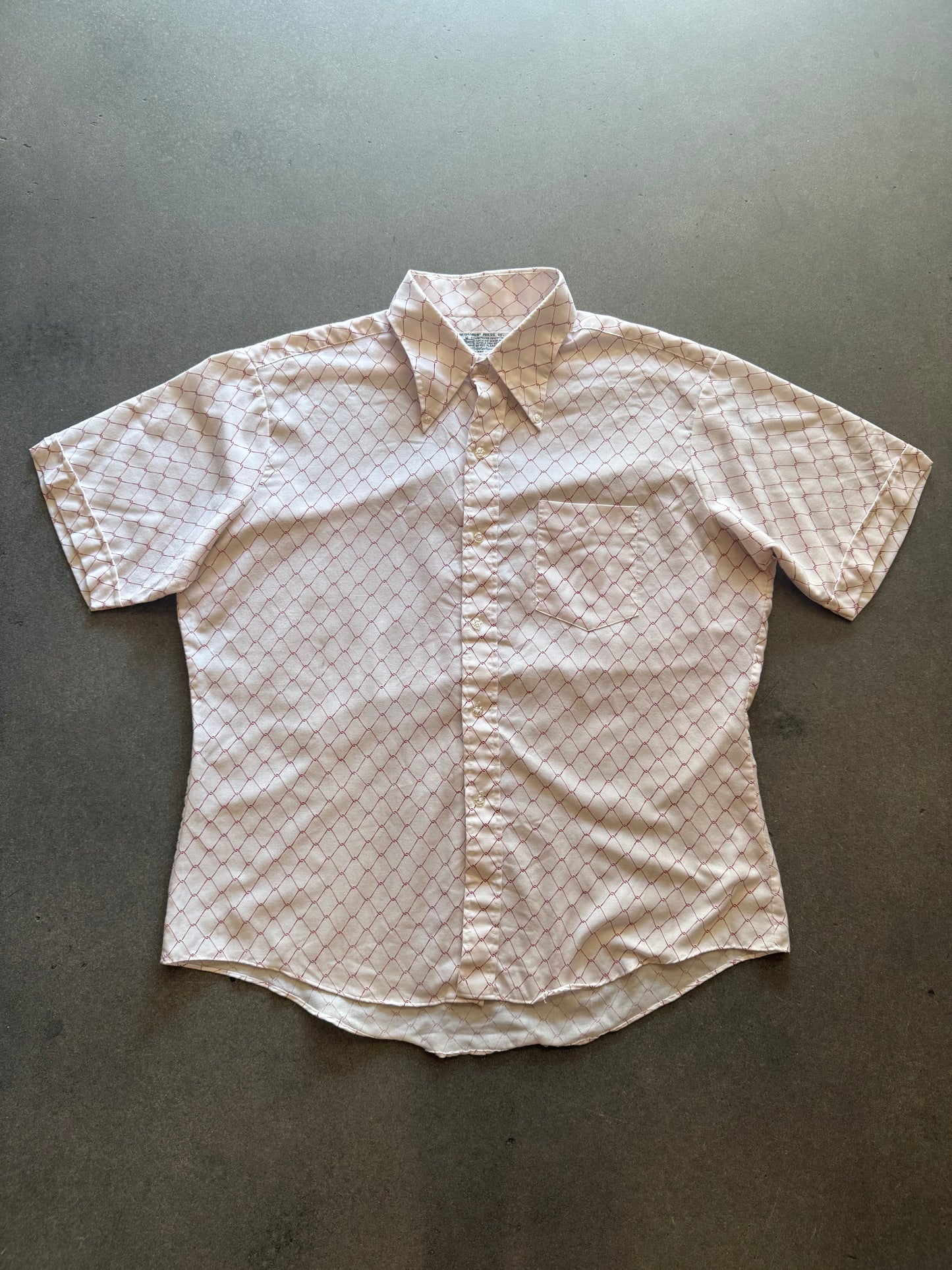 70s Chain Link Fence Button Up
