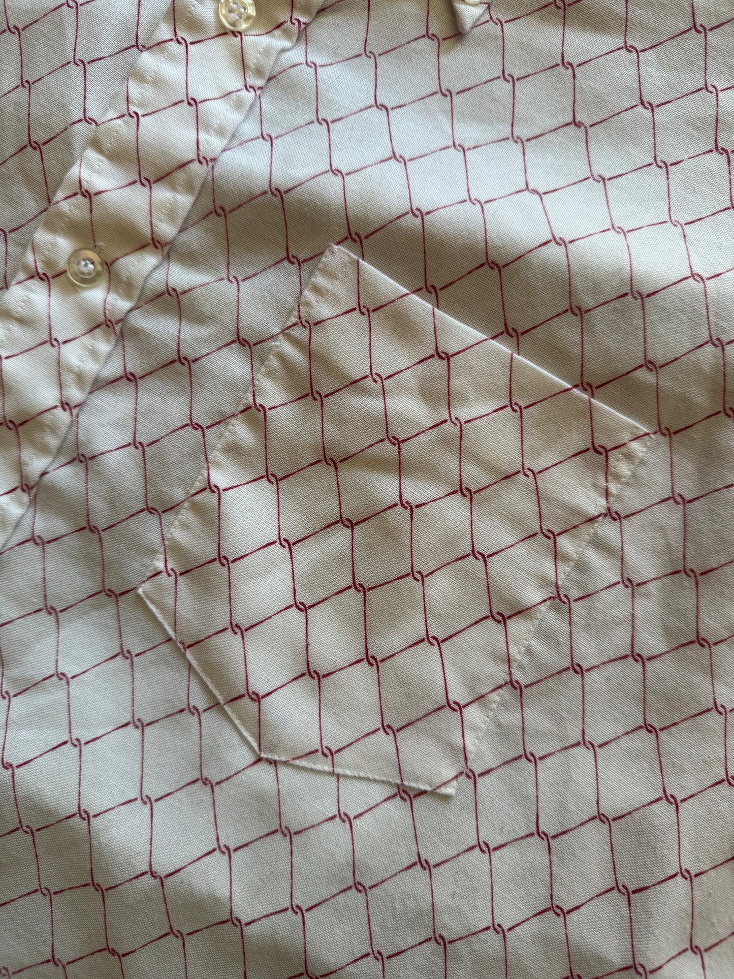 70s Chain Link Fence Button Up