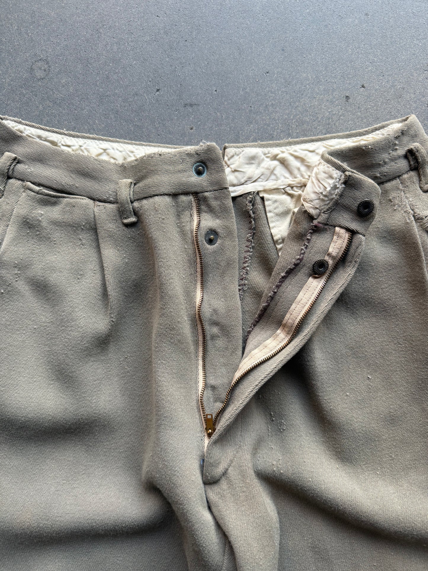 40's Cotton Whipcord Trousers
