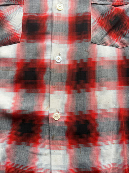 1950s rayon shadow plaid ‘lordella