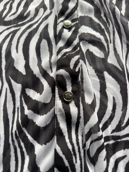 1990s Serious brand zebra sheer shirt