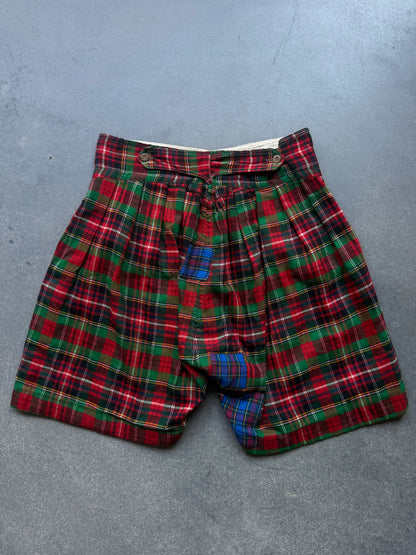 40s tartan underwear with repairs