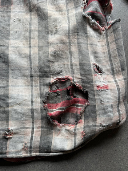 1940s thrashed slant pocket flannel