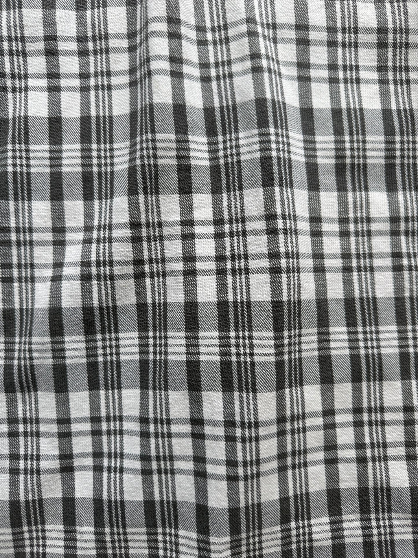 1960s sawtooth woven Cotten flannel b&w