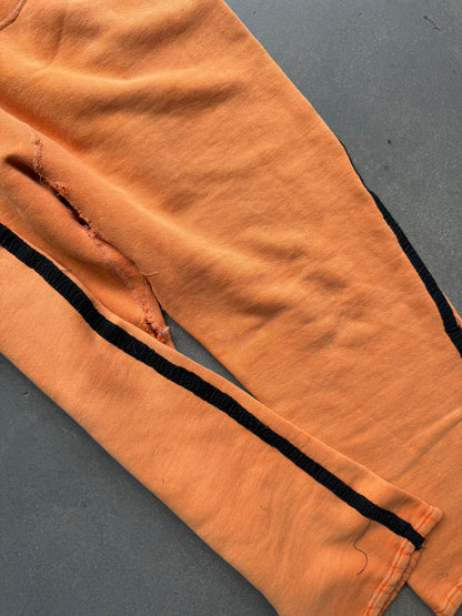 50s Black and Orange Distressed Sweatpants