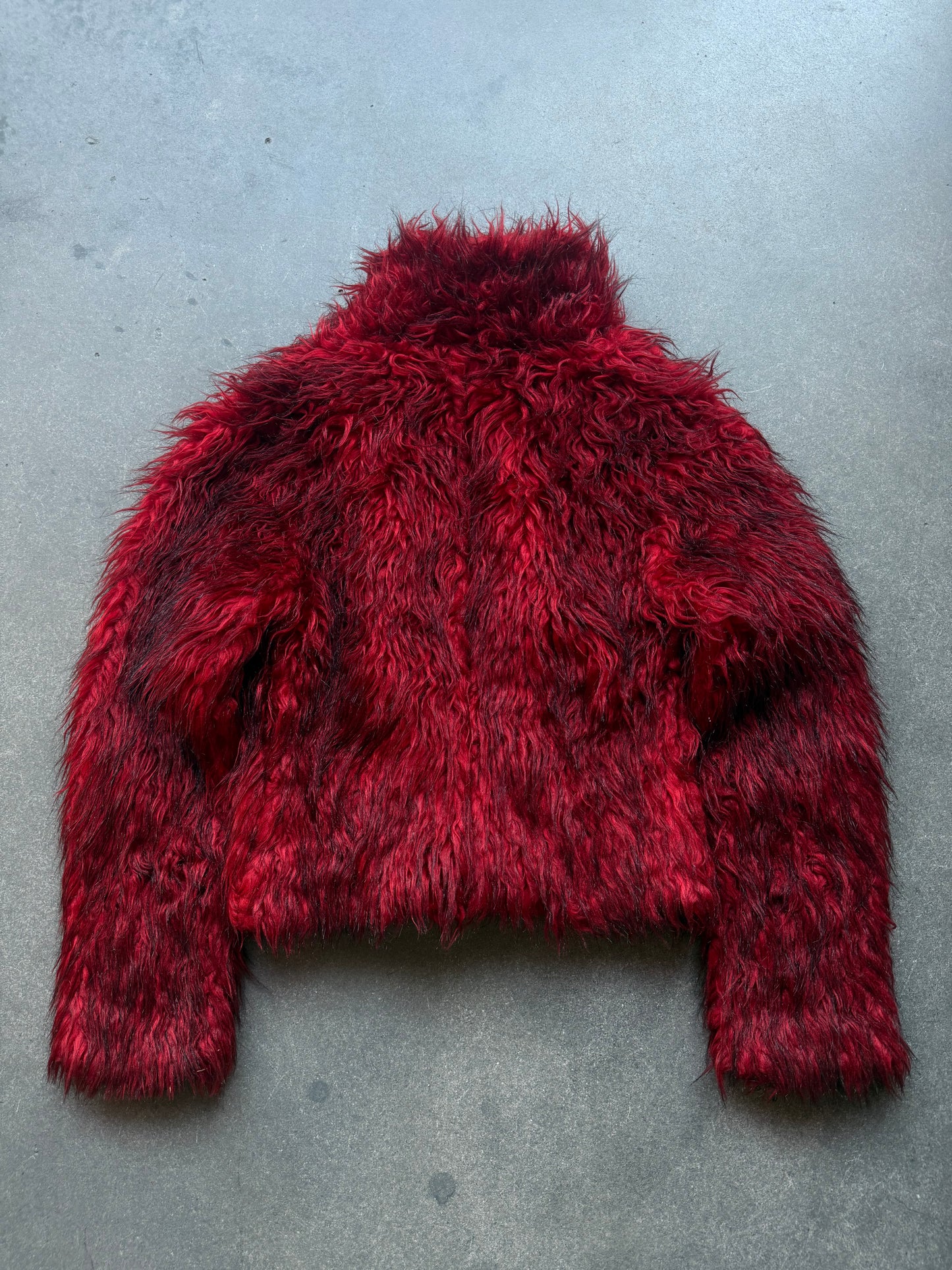 90s Red Fo Fur Jacket
