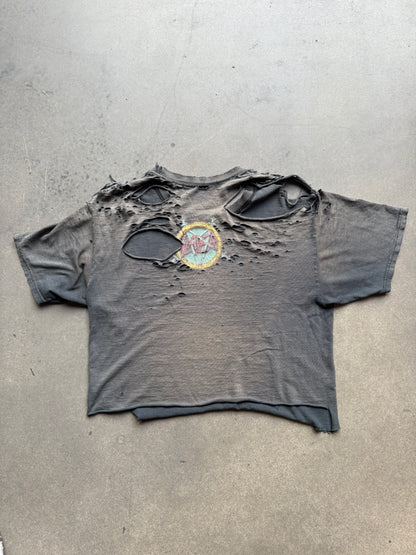 90s Distressed Slayer Crop Tee