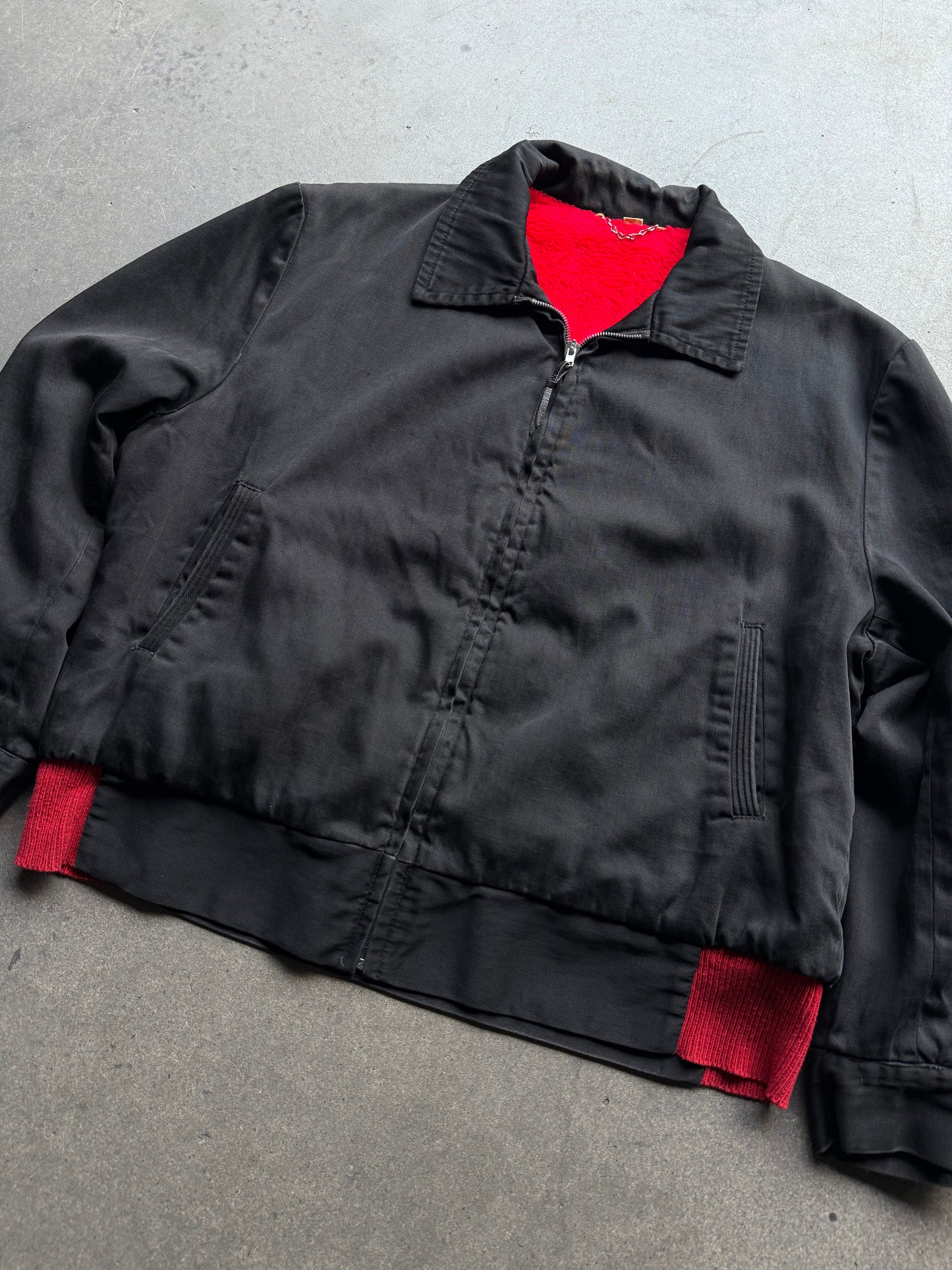 1950s Black Sateen jacket