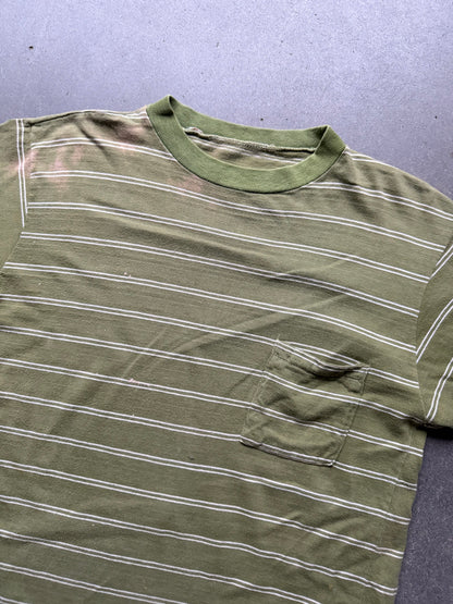 60’s Green Stripe Pocket Tee