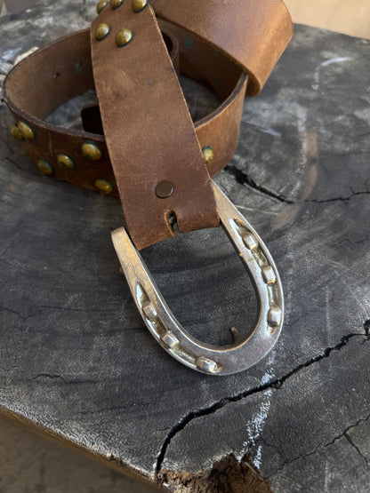 70’s Studded Leather Belt