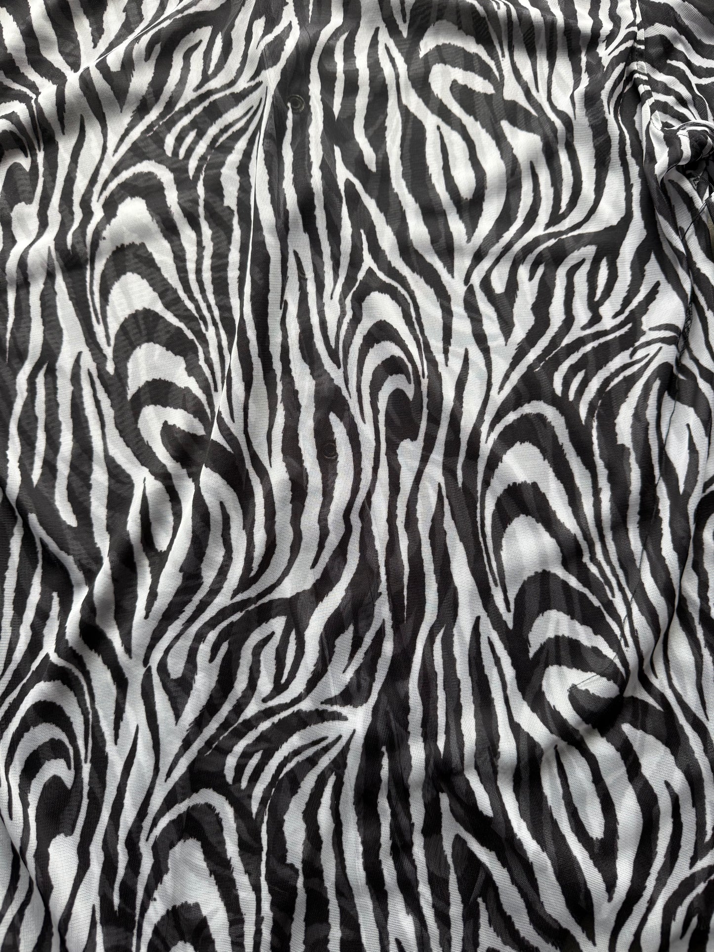 1990s Serious brand zebra sheer shirt