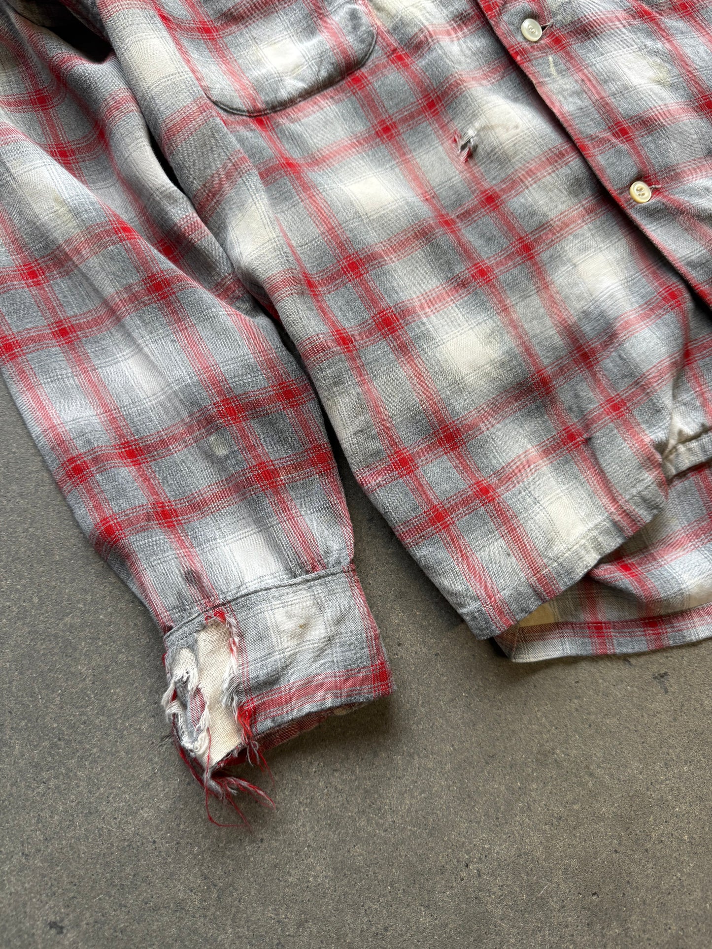 1950s Penney’s Towncraft rayon shadow plaid