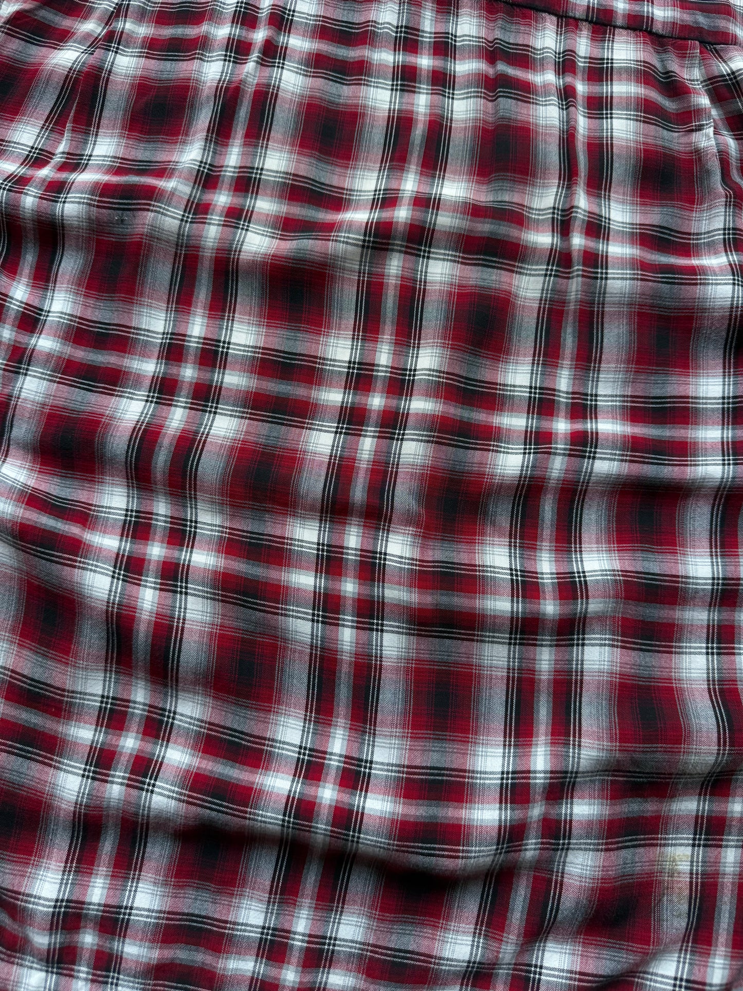 1950s rayon shadow plaid