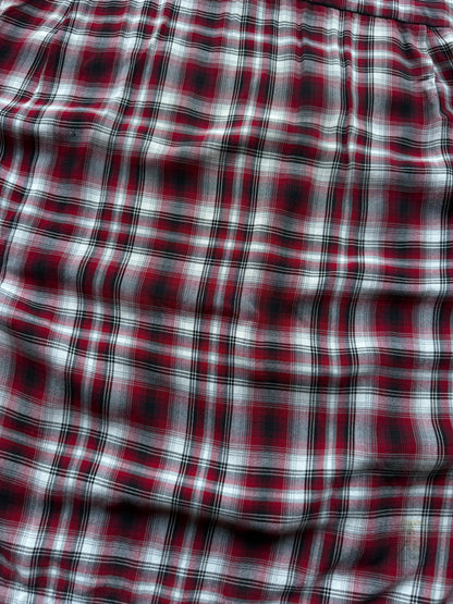 1950s rayon shadow plaid