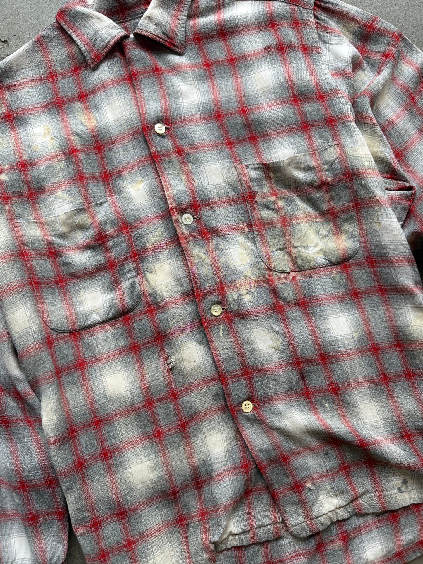 1950s Penney’s Towncraft rayon shadow plaid