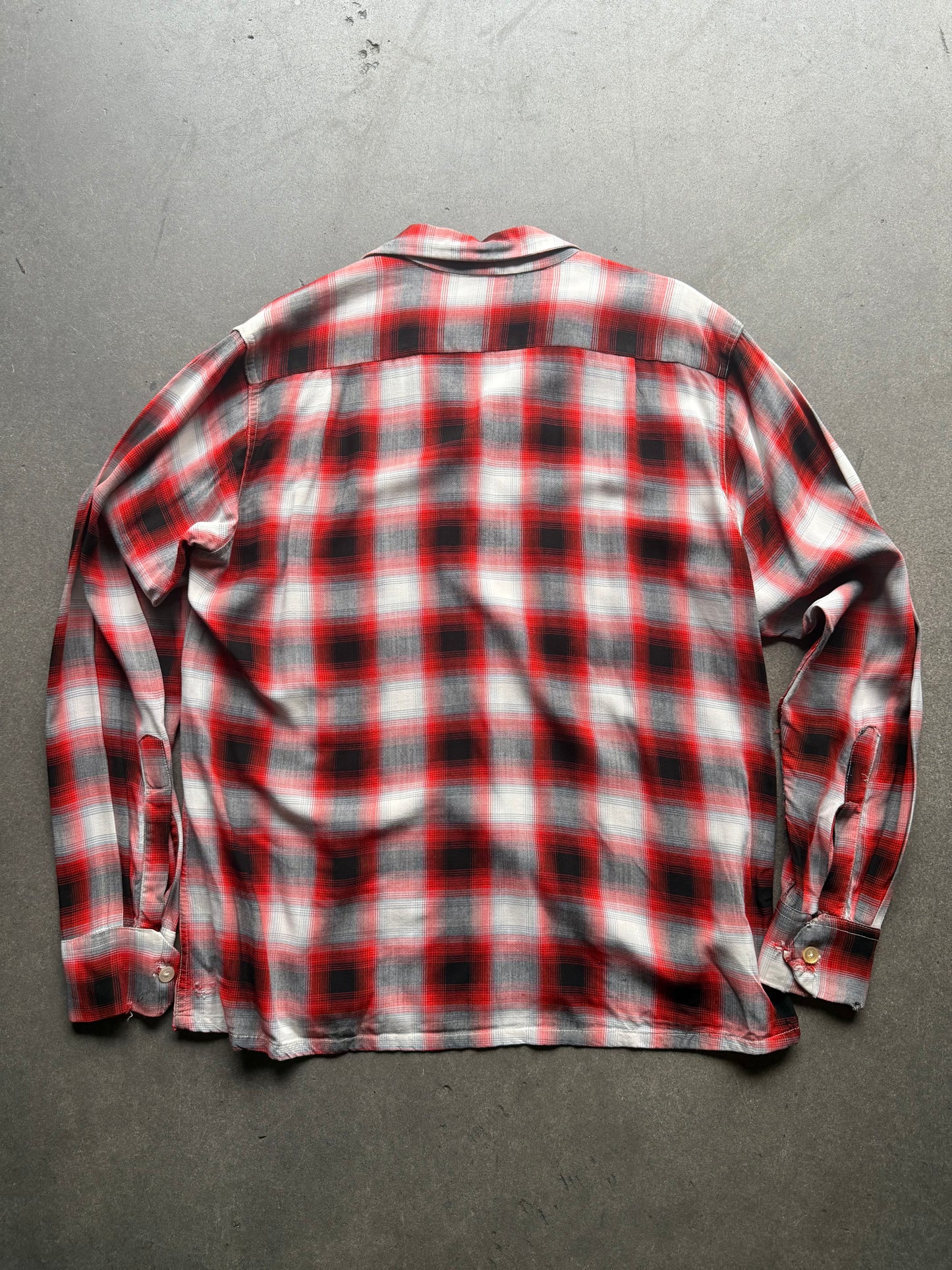 1950s rayon shadow plaid ‘lordella