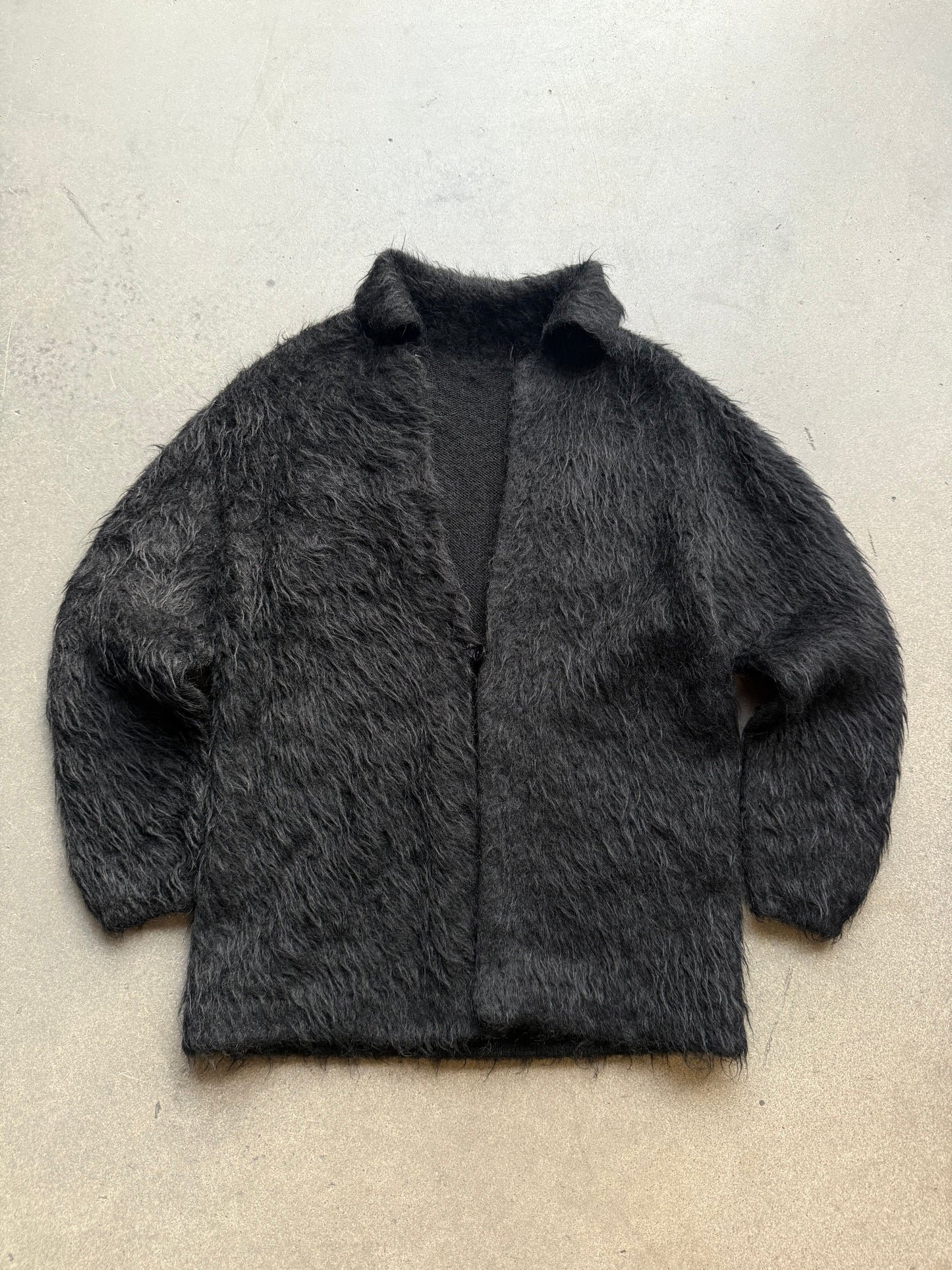 60s Black mohair cardigan