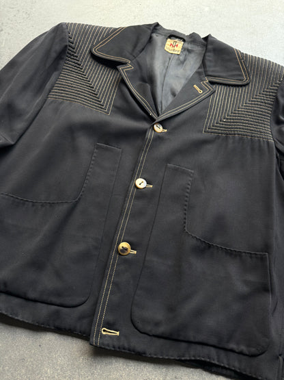 1950’s Black gabardine jacket ‘Neiman Marcus