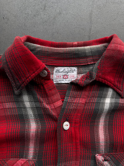 1960s Woven Cotton Flannel With Darned Repairs