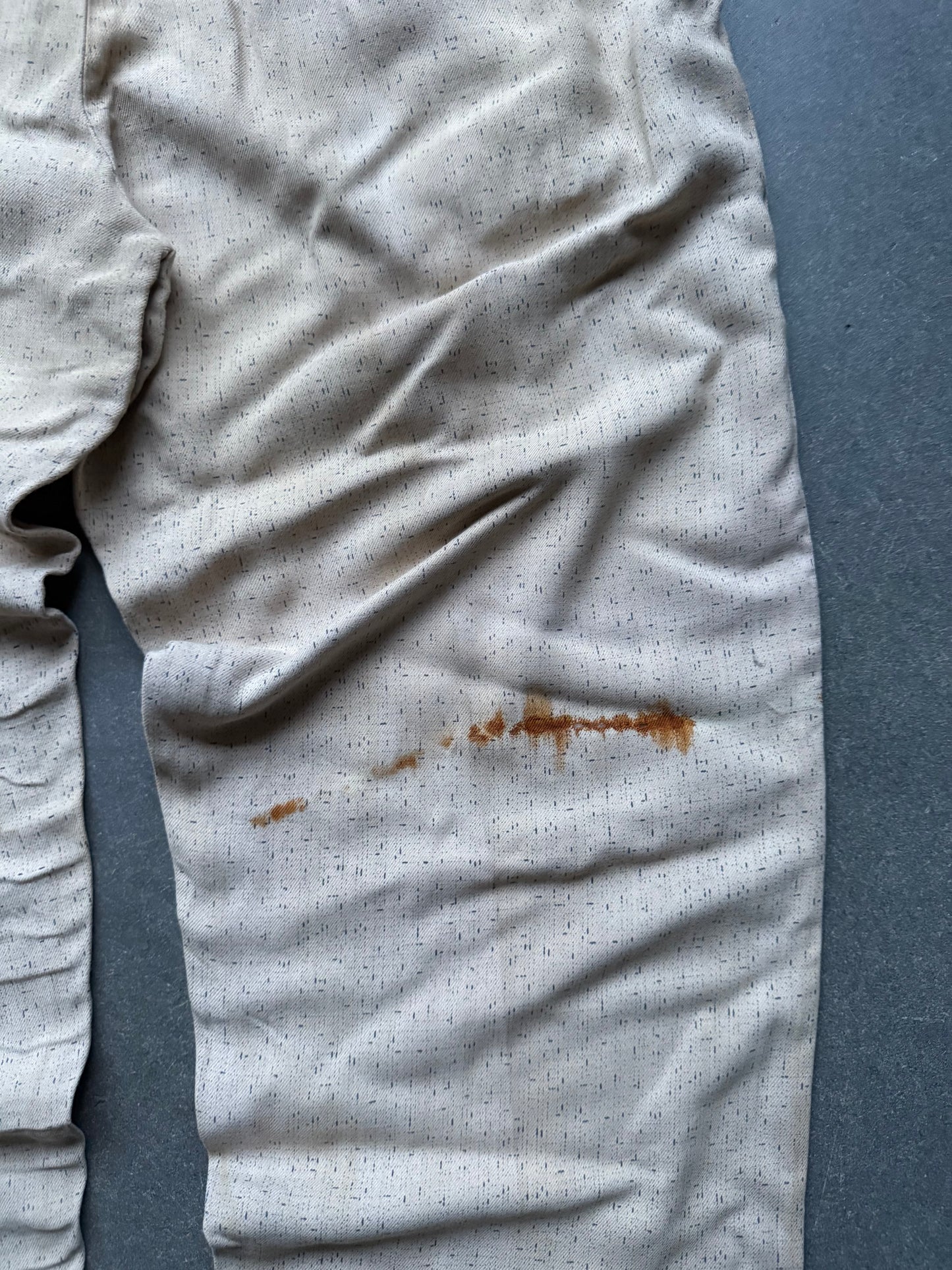 40’s Patterned Rayon Gabardine Trousers