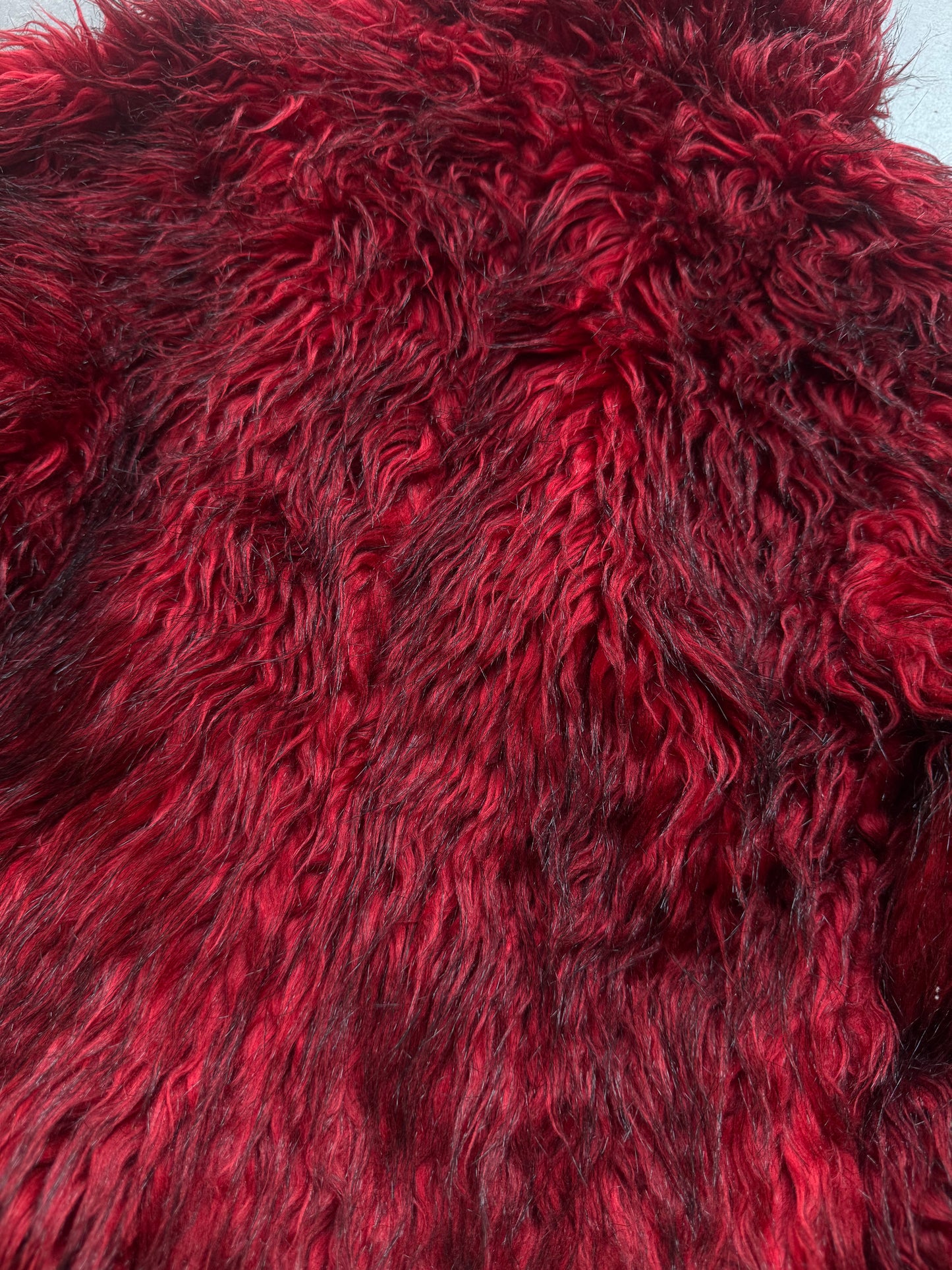 90s Red Fo Fur Jacket