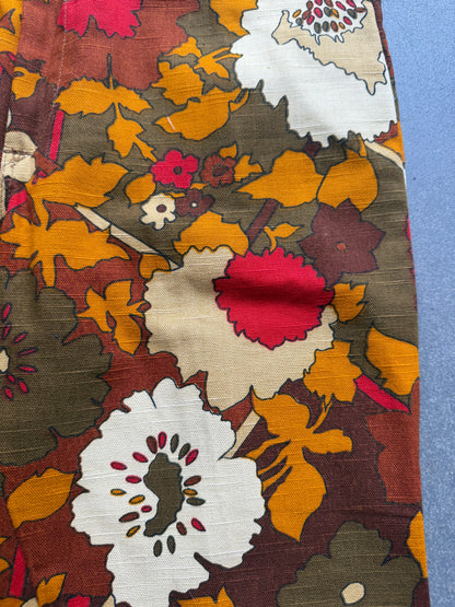 60s Fall Floral Trousers