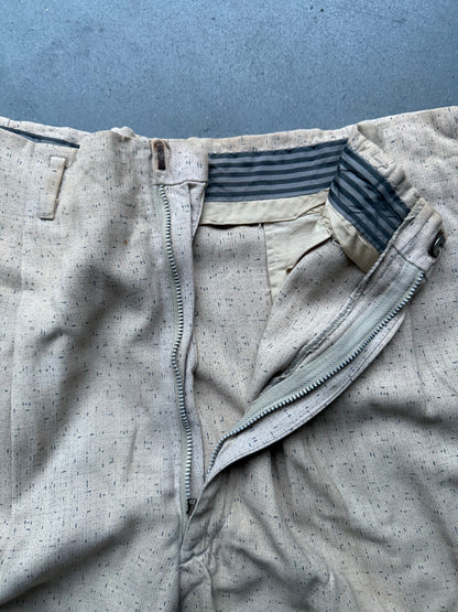 40’s Patterned Rayon Gabardine Trousers