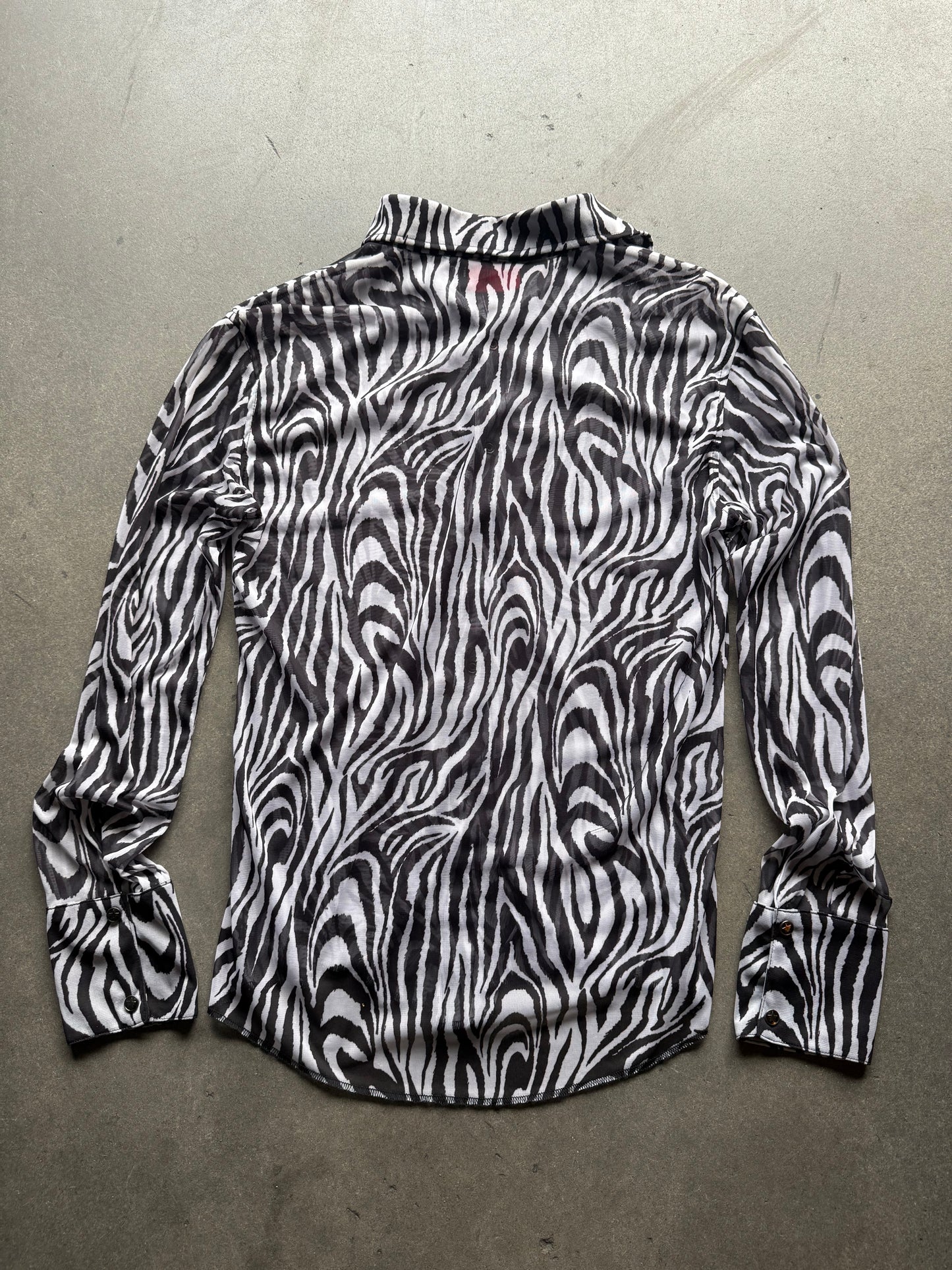 1990s Serious brand zebra sheer shirt