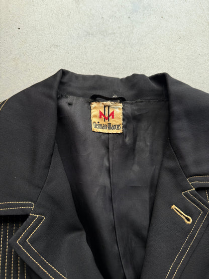 1950’s Black gabardine jacket ‘Neiman Marcus