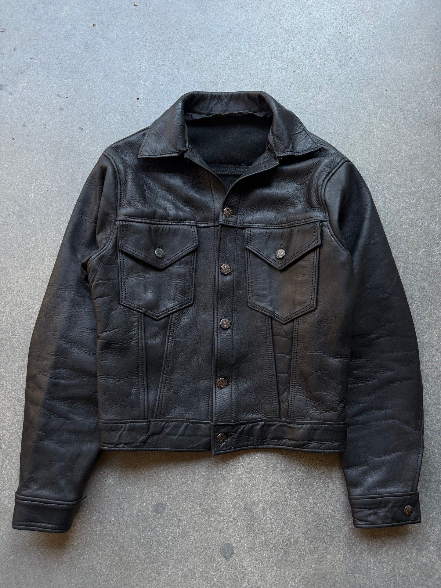 Levi’s leather trucker jacket