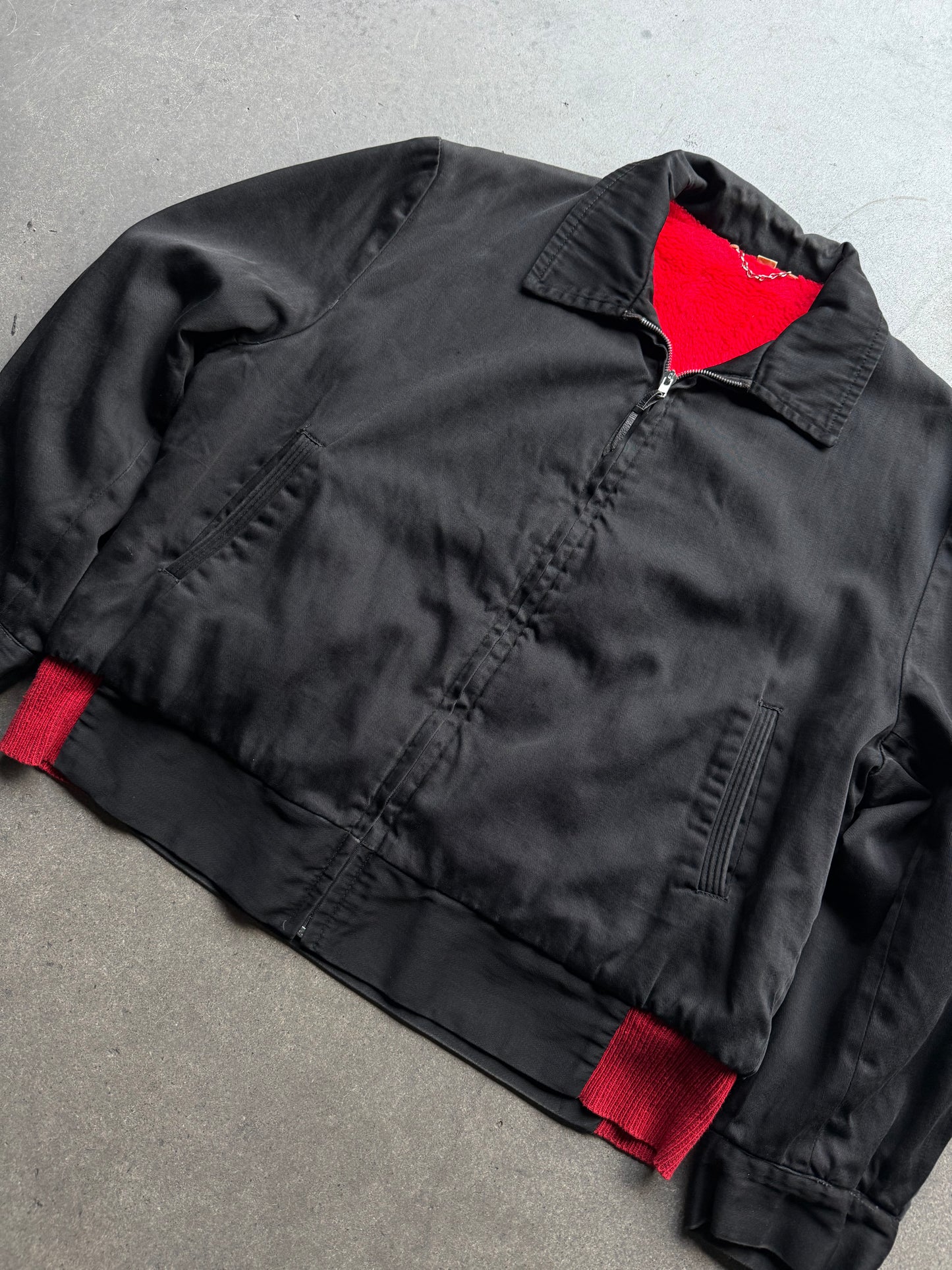 1950s Black Sateen jacket