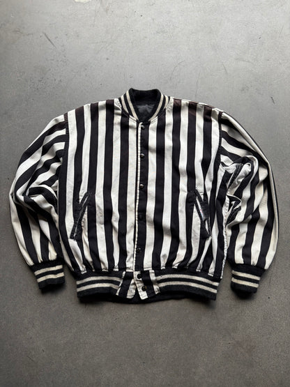 1950s Felco reversible ref jacket black and black and white stripe