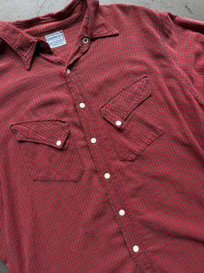 1950s Woven Cotten Slant Pocket Flannel