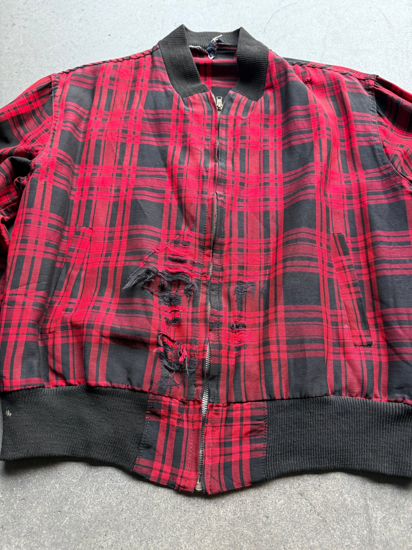 1960s Red plaid jacket