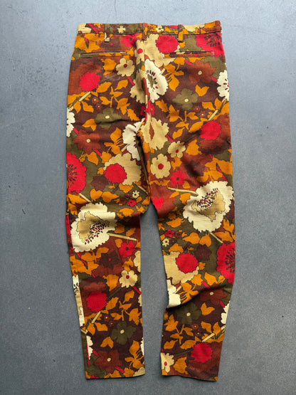 60s Fall Floral Trousers