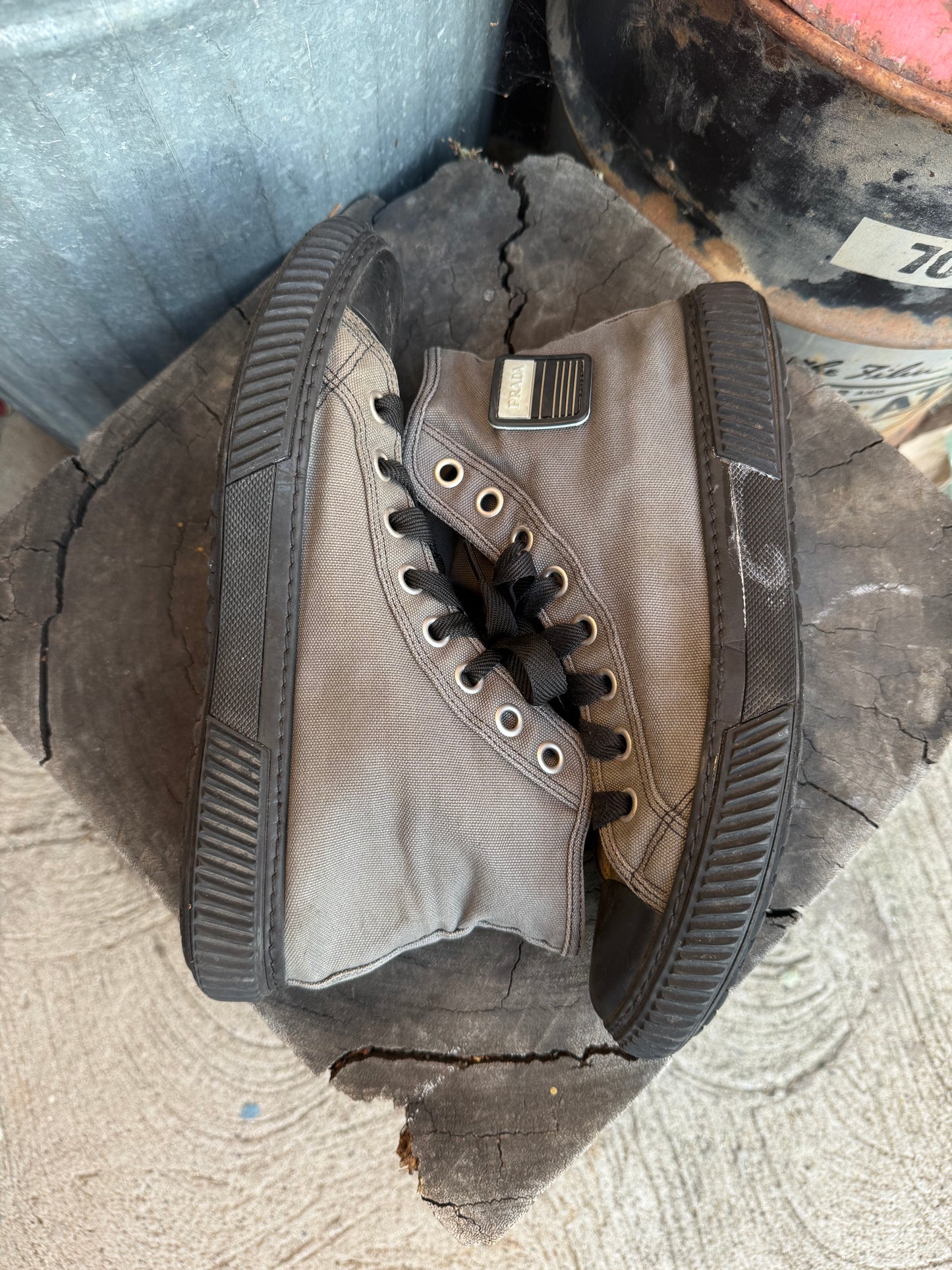 90s Prada Canvas Stratus High Top