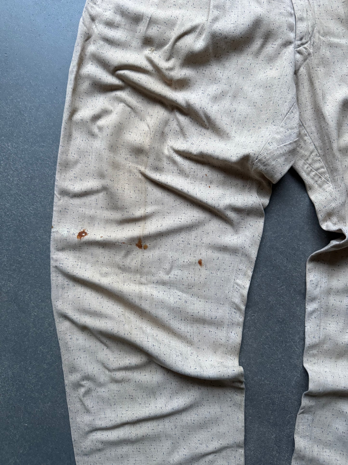 40’s Patterned Rayon Gabardine Trousers