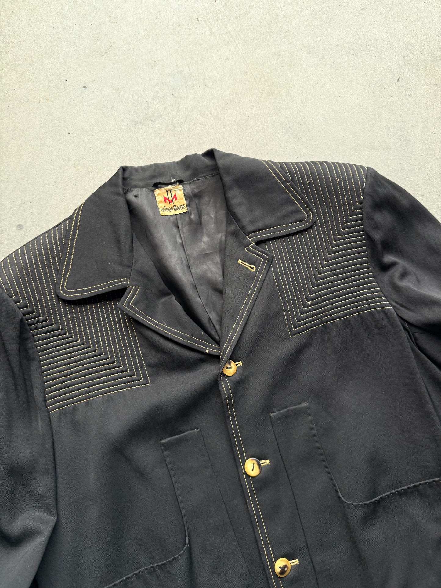 1950’s Black gabardine jacket ‘Neiman Marcus