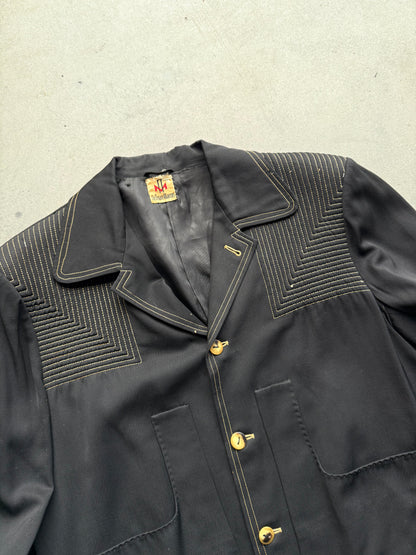 1950’s Black gabardine jacket ‘Neiman Marcus