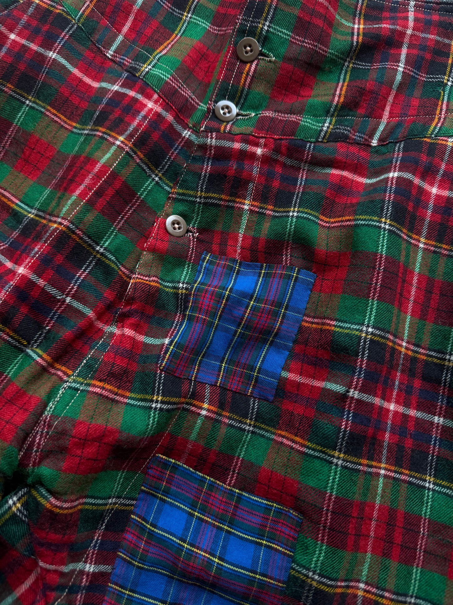 40s tartan underwear with repairs